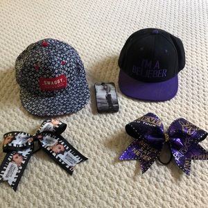 Justin Beiber Hats, Bows and Cellphone case